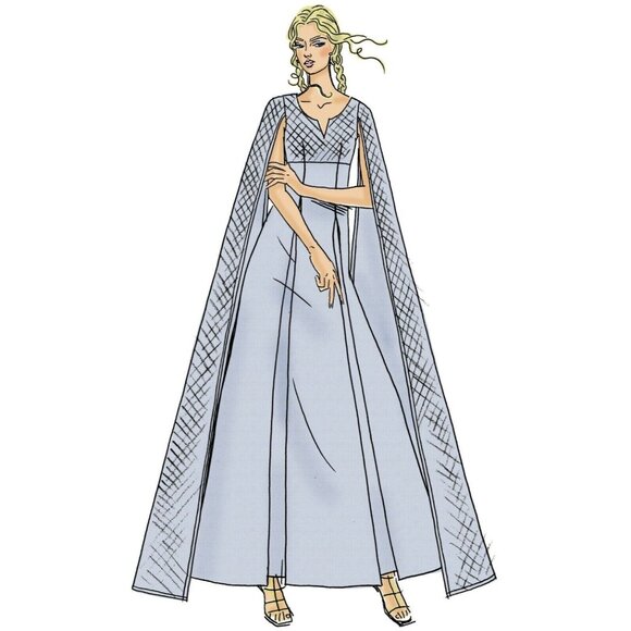 McCalls M7854 6 to 14 Costume Dress, Cloak Cosplay Steampunk Sewing Pattern GoT - Picture 3 of 9